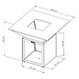 GRILL'CHIC - Brasero Cevenol Corten Bois Carre 103 Simple Cuve - vignette