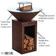 GRILL'CHIC - Brasero Cevenol Corten Bois Rond 74 Simple Cuve - vignette