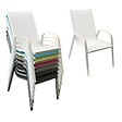 HAPPY GARDEN - Lot de 8 chaises MARBELLA en textilène blanc - aluminium blanc - vignette