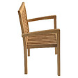 HAPPY GARDEN - Lot de 4 chaises de jardin JAVA empilables en teck - vignette