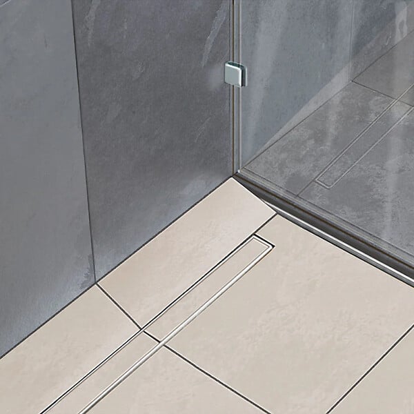 WEDI - WEDI Barrette de finition à carreler pour évacuation linéaire 80 cm inox brossé Fundo - large