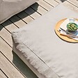 OVIALA - Pouf de jardin pour canapé modulable beige - Mixi - vignette