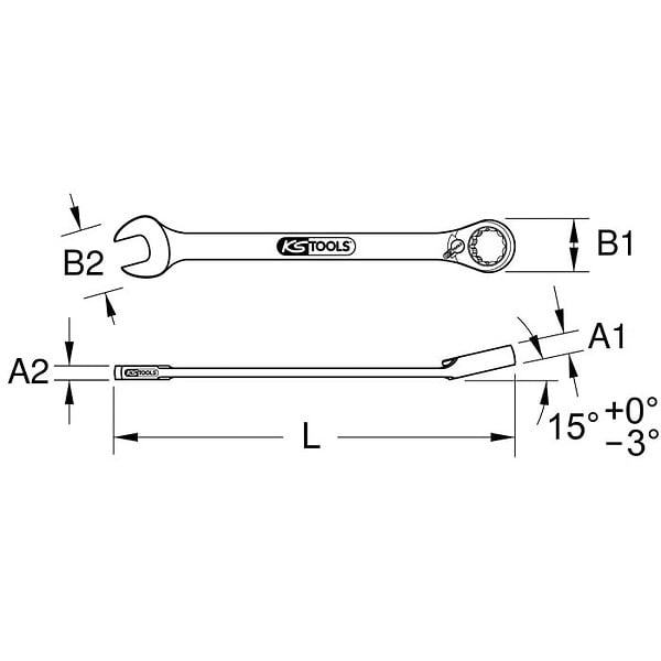 KS TOOLS - KS TOOLS - Clès mixte à cliquet Duo Gear, 11mm - 503.5911 - large