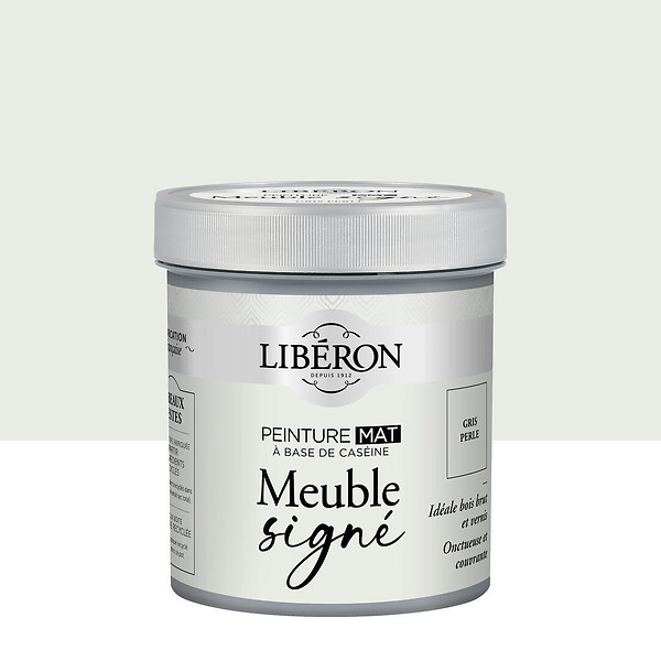LIBERON - Peinture meuble Caseine - Gris perle - Mat - 0,5L - large