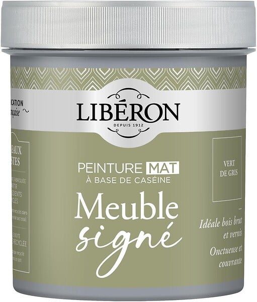 LIBERON - Peinture meuble Caseine - Vert de Gris - Mat - 0,5L - large