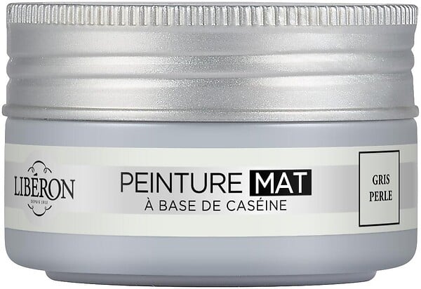 LIBERON - Peinture meuble Caseine Mat Gris perle Pot 75ml - large