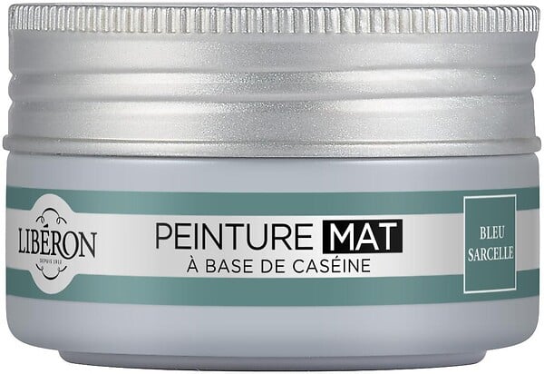 LIBERON - Peinture meuble Caseine Mat Bleu sarcelle Pot 75ml - large