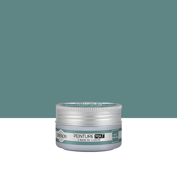 LIBERON - Peinture meuble Caseine Mat Bleu sarcelle Pot 75ml - large