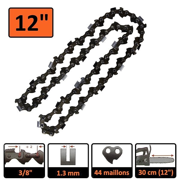 GT GARDEN - Chaîne 44 maillons pour multifonction 4 en 1 et outil sur perche - large