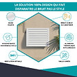 ATOLE - Cache Climatisation  Acoustique ATOLE en aluminium thermolaqué , Taille 2 : H. 113 x L. 110 x P. 64 cm, Ventelle, Blanc - vignette