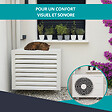 ATOLE - Cache Climatisation  Acoustique ATOLE en aluminium thermolaqué , Taille 2 : H. 113 x L. 110 x P. 64 cm, Ventelle, Blanc - vignette
