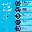 GROHE - Colonne bain douche thermostatique Vitalio Start System chromé + Tablette de douche d'angle Start Cube - vignette