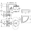 GROHE - Colonne bain douche thermostatique Vitalio Start System chromé + Tablette de douche d'angle Start Cube - vignette