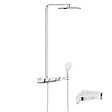 GROHE - Colonne de douche thermostatique Rainshower System SmartControl Mono 360 Blanc/chromé + Tablette douche d'angle Start Cube - vignette