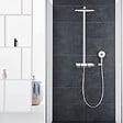GROHE - Colonne de douche thermostatique Rainshower System SmartControl Mono 360 Blanc/chromé + Tablette douche d'angle Start Cube - vignette