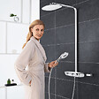 GROHE - Colonne de douche thermostatique Rainshower System SmartControl Mono 360 Blanc/chromé + Tablette douche d'angle Start Cube - vignette