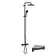 GROHE - Colonne bain douche thermostatique Vitalio Start System noir mat + Tablette de douche d'angle  Start Cube - vignette