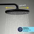 GROHE - Colonne bain douche thermostatique Vitalio Start System noir mat + Tablette de douche d'angle  Start Cube - vignette