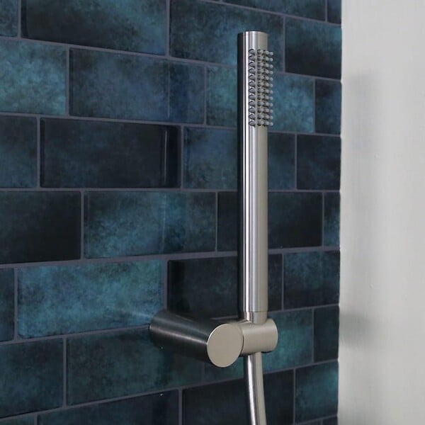 ESSEBAGNO - Luisa combiné support de douche façon inox 3 pièces - large
