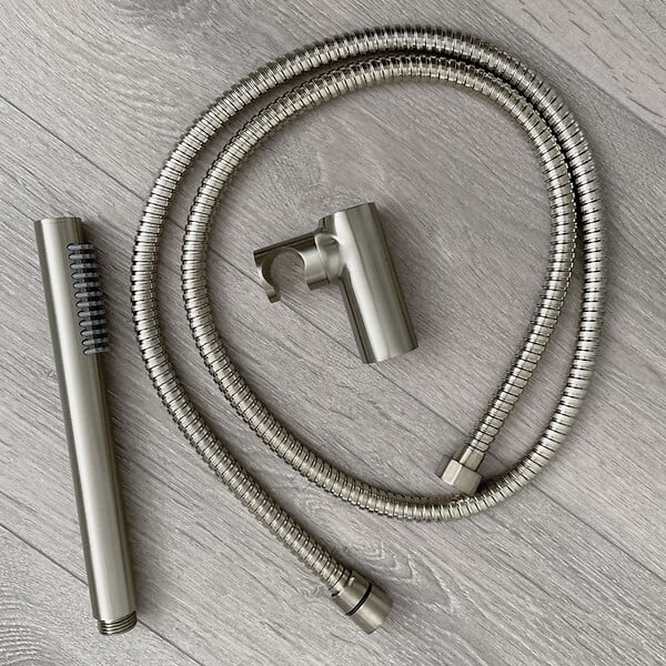 ESSEBAGNO - Luisa combiné support de douche façon inox 3 pièces - large