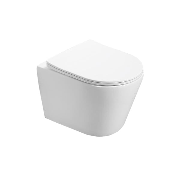 VILLEROY ET BOCH - Pack WC Bâti-support + WC Swiss Aqua Technologies sans bride et fixations invisibles + Plaque chrome - large