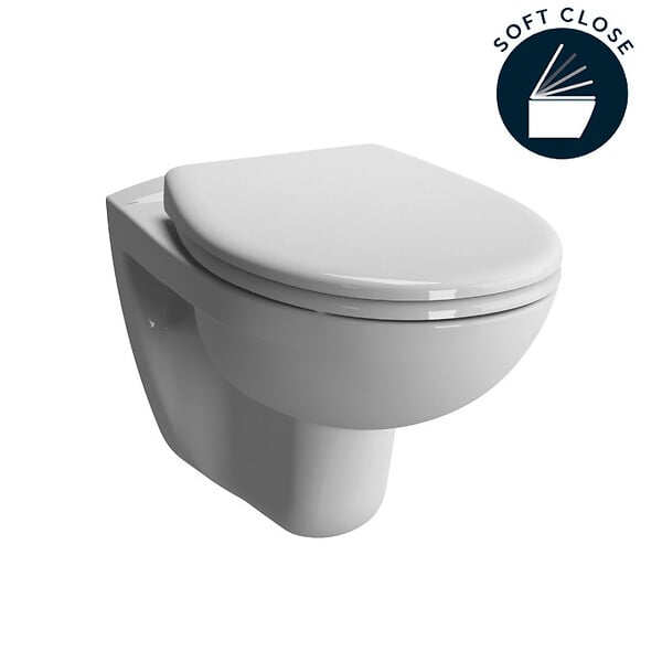 GROHE - Pack WC Bâti-autoportant Rapid SL + WC suspendu Vitra Normus + Abattant softclose + Plaque chrome (ProjectNormus-2) - large