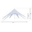 OUTSUNNY - Tente de jardin XXL en étoile bâche anti-pluie voile d'ombrage toile de camping 10L x 10l x 4H m polyester haute densité 210D imperméable bleu clair - vignette