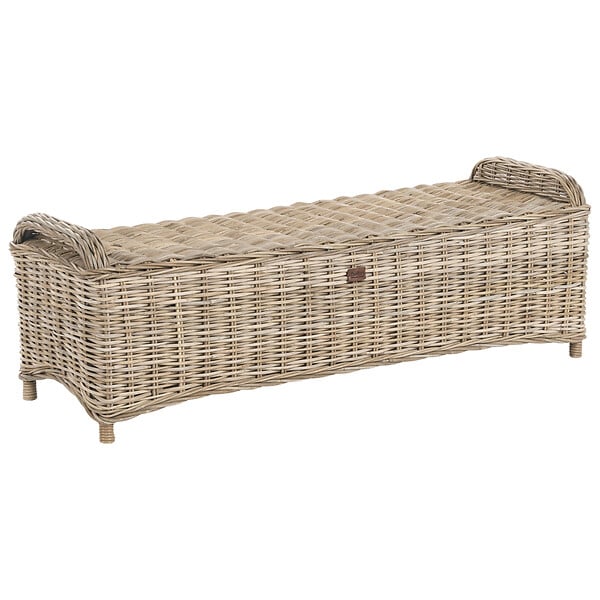 BELIANI - Ottoman de jardin SUSUA 140 cm Rotin Naturel - large