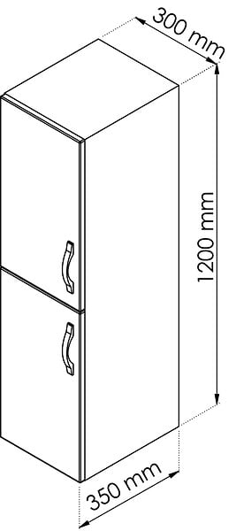 ONDEE - 2 Façades de porte MIXY - pour colonne de salle de bain - 30cm - Blanc - Laqué - Livré en kit - large