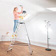 HOSTRÃ–M - Escabeau 8 marches DURAMP sécurisé avec rampes, tablette porte-outils, marchepied pliable aluminium, hauteur plateforme 162cm, garantie 5 ans Hoström - vignette