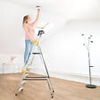 HOSTRÃ–M - Escabeau 6 marches DURAMP sécurisé avec rampes, tablette porte-outils, marchepied pliable aluminium, hauteur plateforme 119cm, garantie 5 ans Hoström - vignette