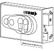 METALUX - Serrure en applique type ND 10 modulable à cylindre européen horizontale à fouillot 772 droite - vignette