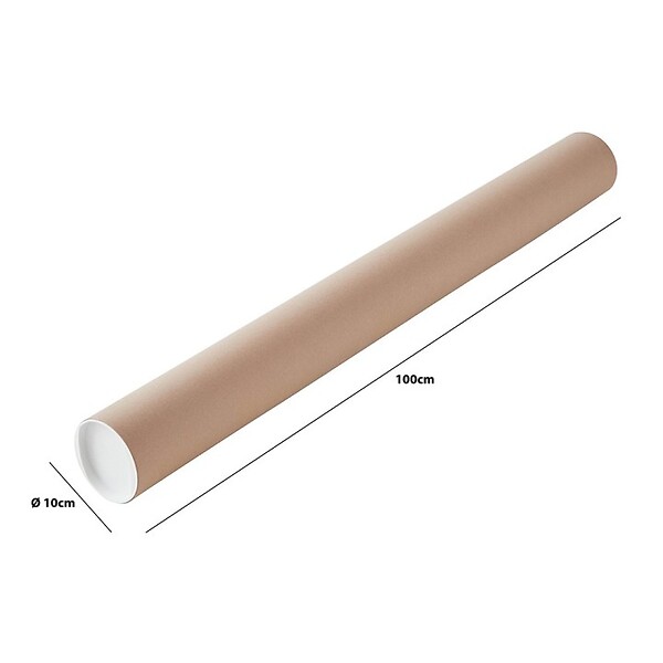 PACK AND MOVE - Pack and Move - Lot 20 tubes pour expédition et emballage -10x100cm - Pour affiche et poster - Avec capuchon - large