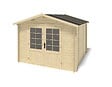 ALTANKA - Abri de jardin en bois - 9m2 - 3x3m - Ep. 28mm - Couleur: naturel - DOM664 - vignette