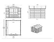 ALTANKA - Abri de jardin en bois - 9m2 - 3x3m - Ep. 28mm - Couleur: naturel - DOM664 - vignette