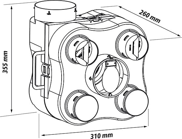 AUTOGYRE - Kit VMC simple flux autoréglable FACILIO AUTO - large