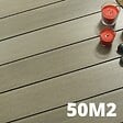 DECKLINEA - Kit Terrasse Composite NAVIA 50m² - gris clair - 152 lames de terrasse (220 x 14.5 x 2.2 cm) - Fixation par Clips - Terrasse Livraison Rapide - vignette