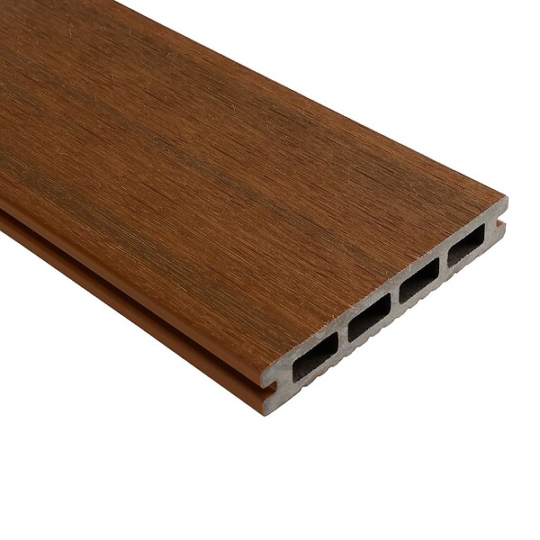 DECKLINEA - Kit Terrasse Composite NAVIA 10m² - Teck - 31 lames de Terrasse (220 x 14.5 x 2.2 cm) - Fixation par Clips - Cobra Hybrid - Terrasse Bois - large