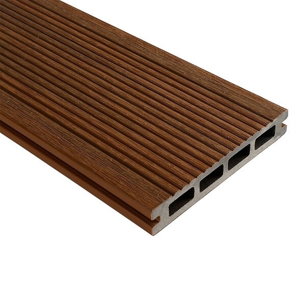 DECKLINEA - Kit Terrasse Composite NAVIA 10m² - Teck - 31 lames de Terrasse (220 x 14.5 x 2.2 cm) - Fixation par Clips - Cobra Hybrid - Terrasse Bois - large