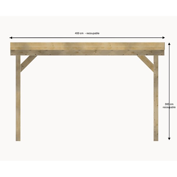DECKLINEA - Structure Terrasse Bois Pilotis en Kit - 4x4,20m - 16,8m2 - Solives + Poteaux - Sapin Traité Autoclave - Charge Utile 350Kg/m² - Epicea - large