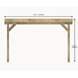 DECKLINEA - Structure Terrasse Bois Pilotis en Kit - 4x4,20m - 16,8m2 - Solives + Poteaux - Sapin Traité Autoclave - Charge Utile 350Kg/m² - Epicea - vignette