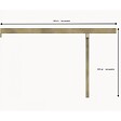 DECKLINEA - Structure Terrasse Bois Pilotis en Kit - 4x4,20m - 16,8m2 - Solives + Poteaux - Sapin Traité Autoclave - Charge Utile 350Kg/m² - Epicea - vignette