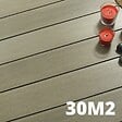 DECKLINEA - Kit Terrasse Composite NAVIA 30m² - gris clair - 91 lames de terrasse (220 x 14.5 x 2.2 cm) - Fixation par Clips - Terrasse Livraison Rapide - vignette