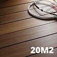 DECKLINEA - Kit Terrasse Bambou 20m² - SAMBA - Thermotraité - 62 lames de Terrasse (224 x 13.9 x 1.8 cm) - Fixation Clips Cobra Hybrid 7-22 - Garantie 25 ans - vignette