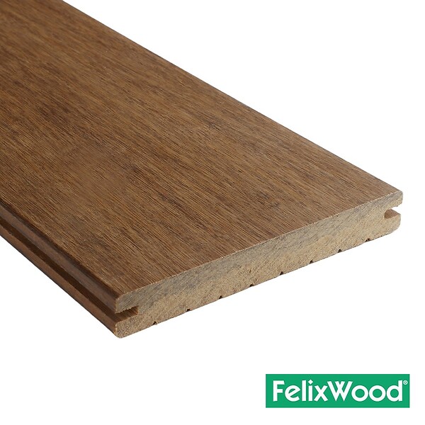 DECKLINEA - Kit Terrasse Bambou 20m² - SAMBA - Thermotraité - 62 lames de Terrasse (224 x 13.9 x 1.8 cm) - Fixation Clips Cobra Hybrid 7-22 - Garantie 25 ans - large