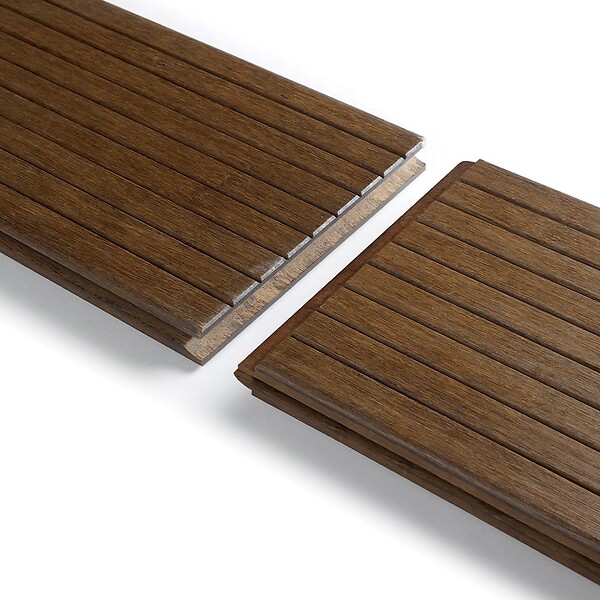 DECKLINEA - Kit Terrasse Bambou 20m² - SAMBA - Thermotraité - 62 lames de Terrasse (224 x 13.9 x 1.8 cm) - Fixation Clips Cobra Hybrid 7-22 - Garantie 25 ans - large