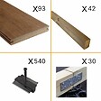 DECKLINEA - Kit Terrasse Bambou 30m² - SAMBA - Thermotraité - 93 lames de Terrasse (224 x 13.9 x 1.8 cm) - Fixation Clips Cobra Hybrid 7-22 - Garantie 25 ans - vignette