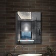 AICA SANITAIRE - AICA Armoire de Toilette Mural avec Miroir et Rangement - Moderne, Anthracite, 40x70 cm - vignette