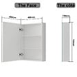 AICA SANITAIRE - AICA Armoire de Toilette Mural avec Miroir et Rangement - Moderne, Blanc, 50x70 cm - vignette