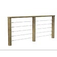 DECKLINEA - Kit Garde-corps Bois 2,3m JERSEY - Rampes Recoupables - Traité Autoclave - Montage Facile - Garantie 10 ans - vignette